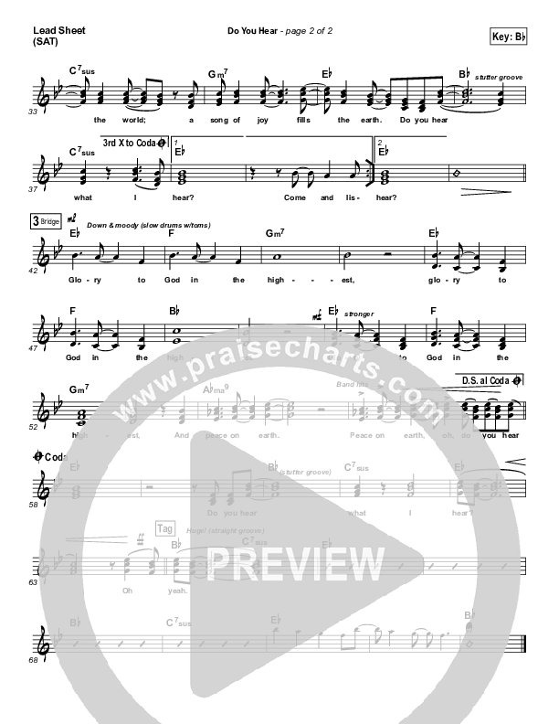 Do You Hear Lead Sheet (SAT) (James Carter / North Point Worship)