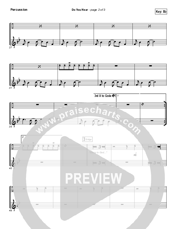 Do You Hear Percussion (James Carter / North Point Worship)