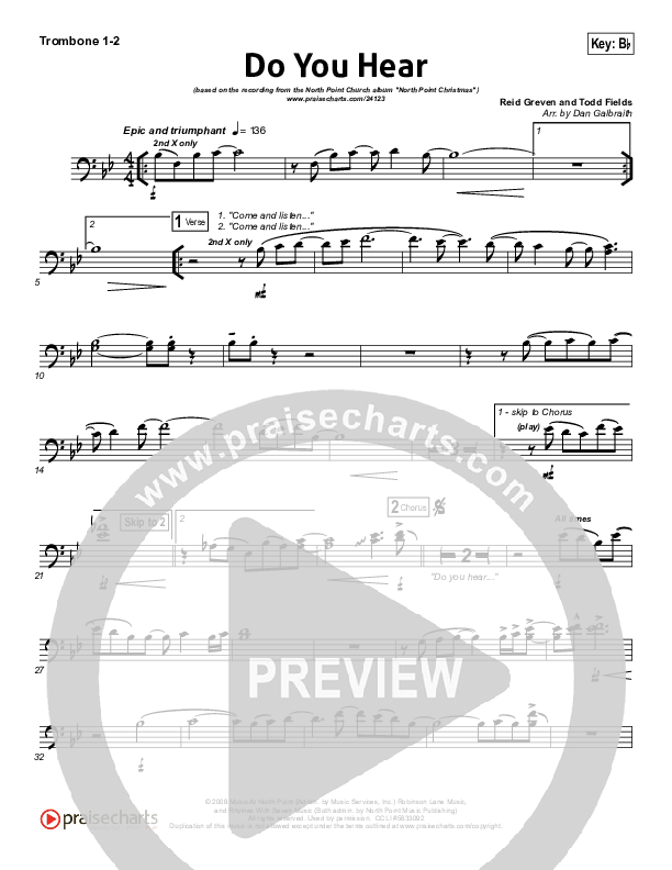 Do You Hear Trombone 1/2 (James Carter / North Point Worship)