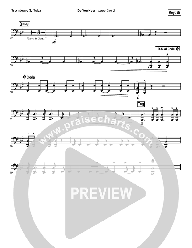 Do You Hear Trombone 3/Tuba (James Carter / North Point Worship)