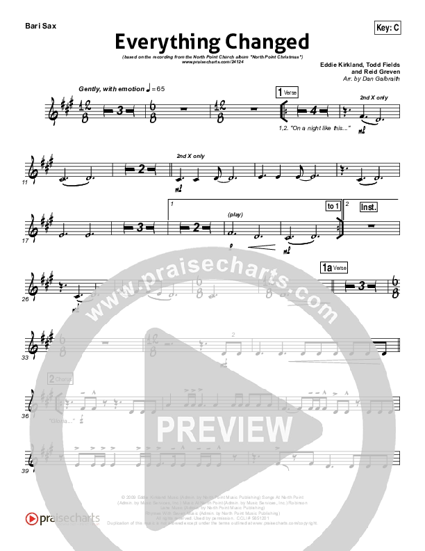 Everything Changed Bari Sax (Eddie Kirkland / North Point Worship)