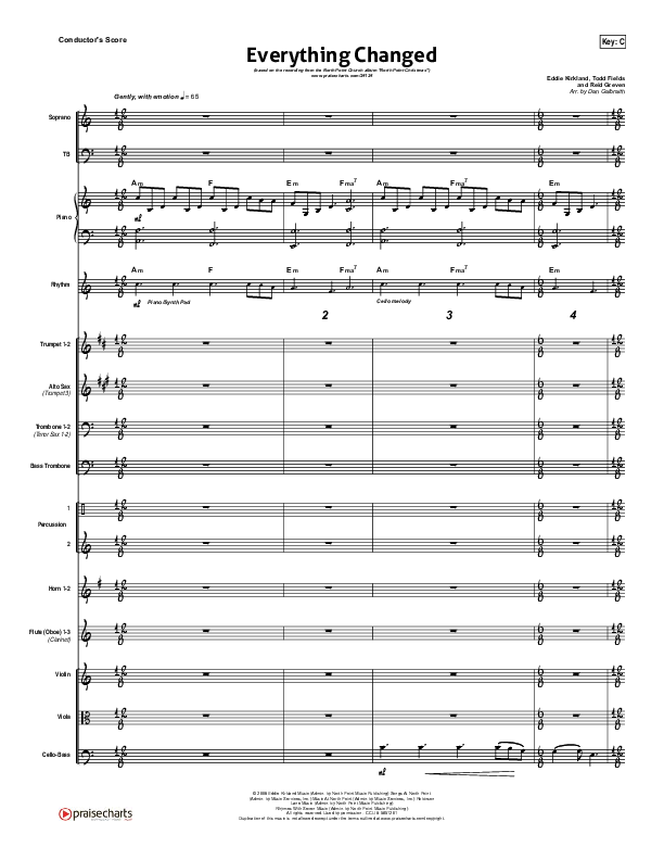 Everything Changed Conductor's Score (Eddie Kirkland / North Point Worship)