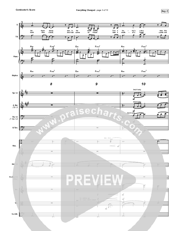 Everything Changed Conductor's Score (Eddie Kirkland / North Point Worship)