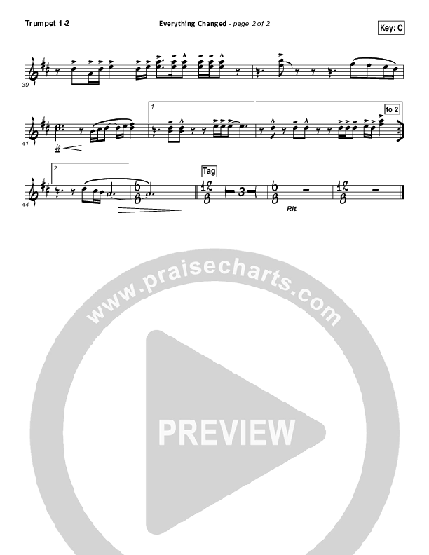 Everything Changed Brass Pack (Eddie Kirkland / North Point Worship)