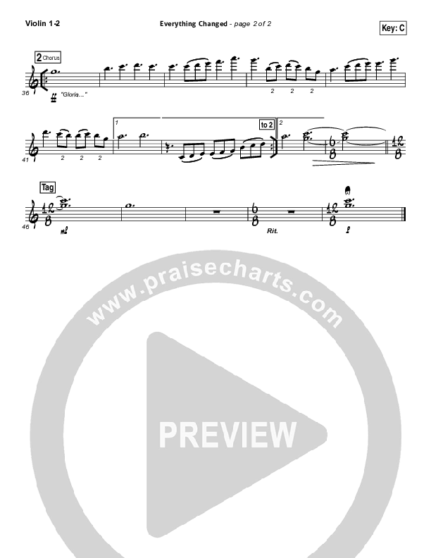 Everything Changed Violin 1/2 (Eddie Kirkland / North Point Worship)