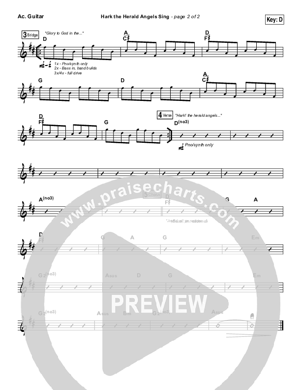 Hark The Herald Angels Sing Acoustic Guitar (Eddie Kirkland / North Point Worship)