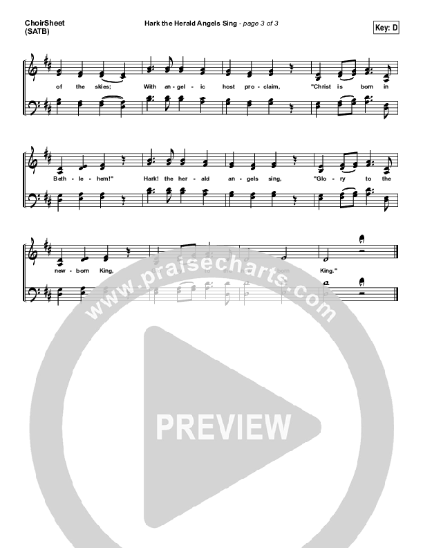 Hark The Herald Angels Sing Choir Sheet (SATB) (Eddie Kirkland / North Point Worship)