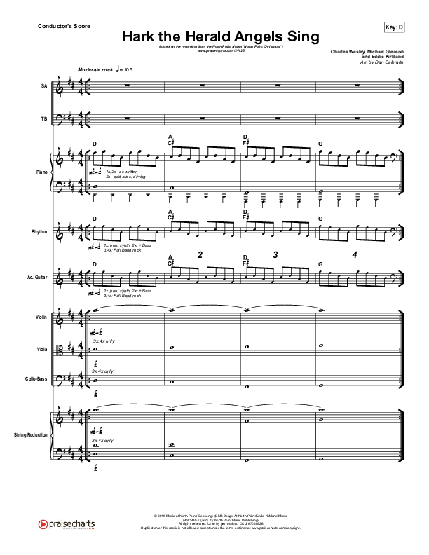 Hark The Herald Angels Sing Praise Band (Eddie Kirkland / North Point Worship)