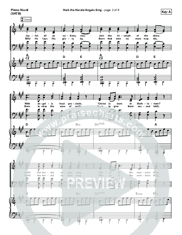 Hark The Herald Angels Sing Piano/Vocal (SATB) (Eddie Kirkland / North Point Worship)