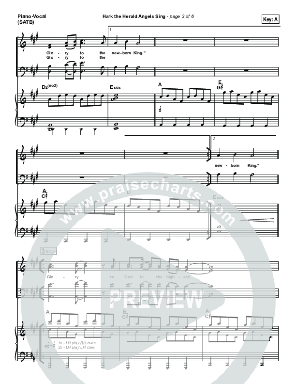 Hark The Herald Angels Sing Piano/Vocal (SATB) (Eddie Kirkland / North Point Worship)