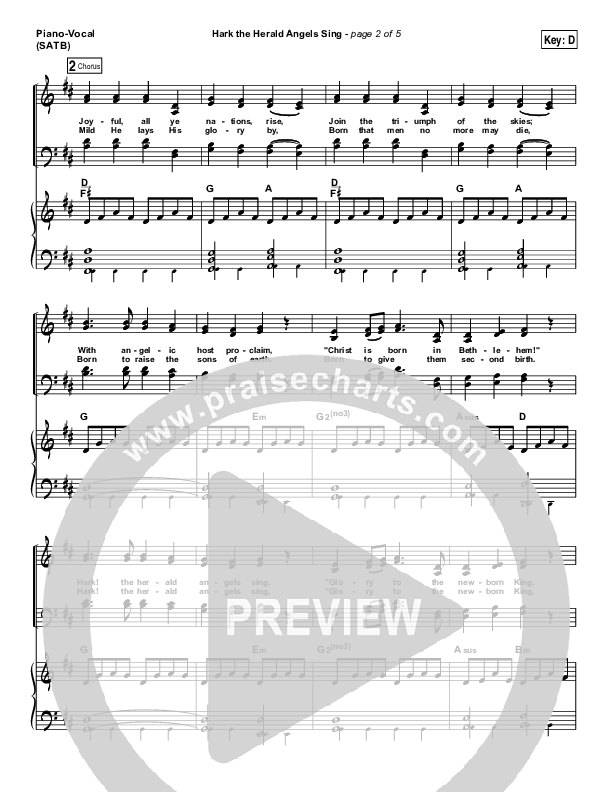 Hark The Herald Angels Sing Piano/Vocal Pack (Eddie Kirkland / North Point Worship)