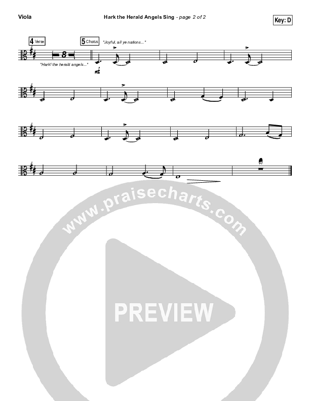 Hark The Herald Angels Sing Viola (Eddie Kirkland / North Point Worship)