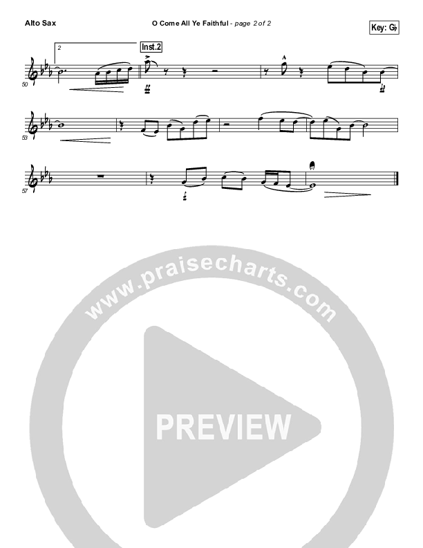 O Come All Ye Faithful Alto Sax (Todd Fields / North Point Worship)