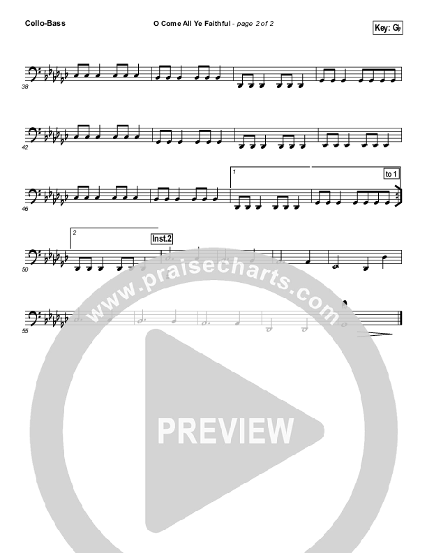 O Come All Ye Faithful Cello/Bass (Todd Fields / North Point Worship)