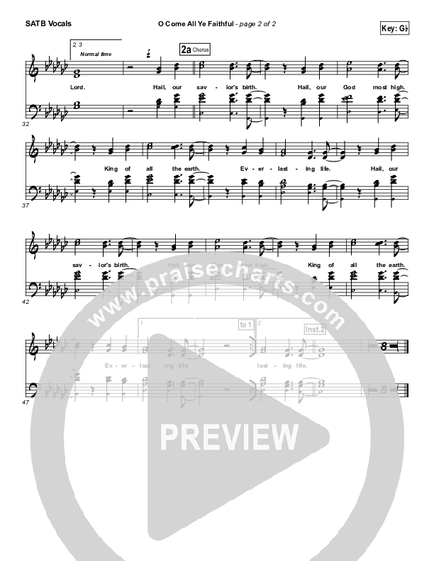 O Come All Ye Faithful Choir Sheet (SATB) (Todd Fields / North Point Worship)