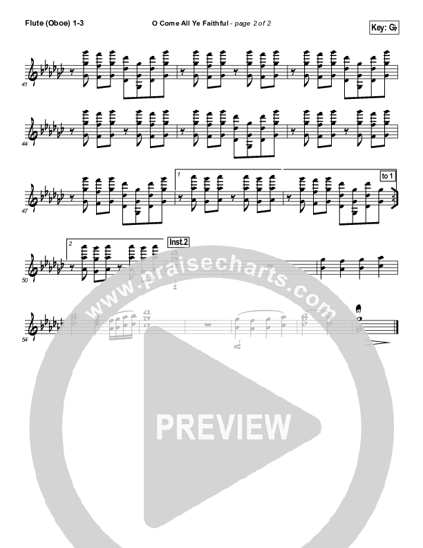 O Come All Ye Faithful Flute/Oboe 1/2/3 (Todd Fields / North Point Worship)