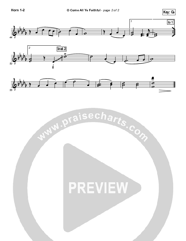 O Come All Ye Faithful French Horn 1/2 (Todd Fields / North Point Worship)