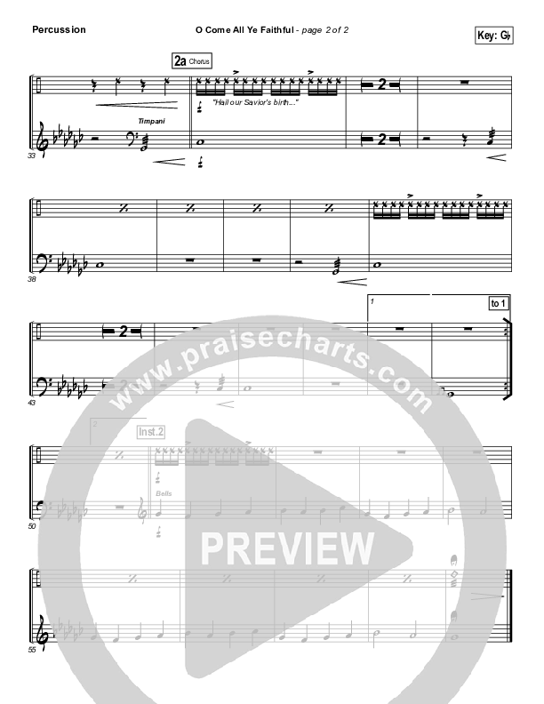 O Come All Ye Faithful Percussion (Todd Fields / North Point Worship)