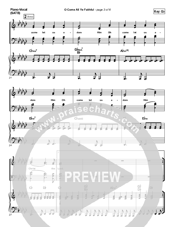 O Come All Ye Faithful Piano/Vocal (SATB) (Todd Fields / North Point Worship)