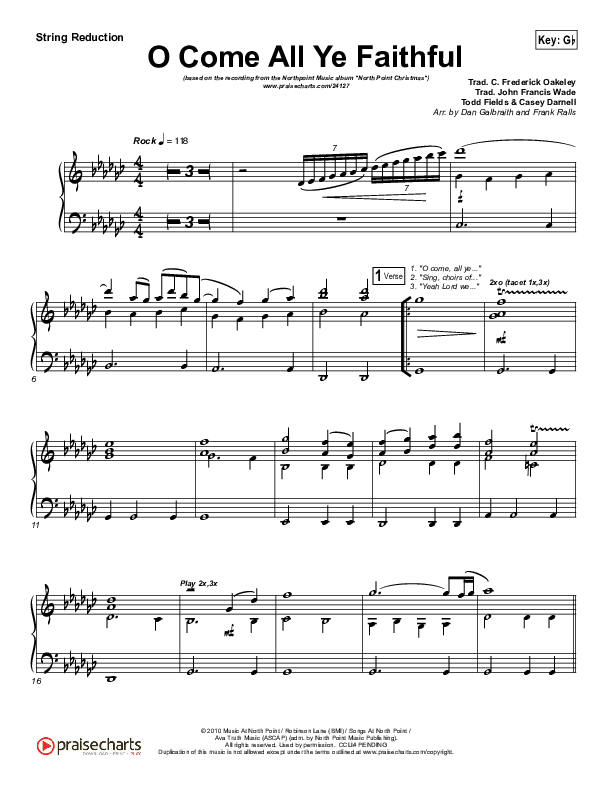 O Come All Ye Faithful String Pack (Todd Fields / North Point Worship)