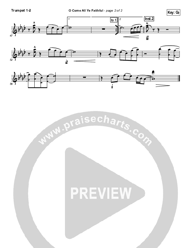 O Come All Ye Faithful Trumpet 1,2 (Todd Fields / North Point Worship)