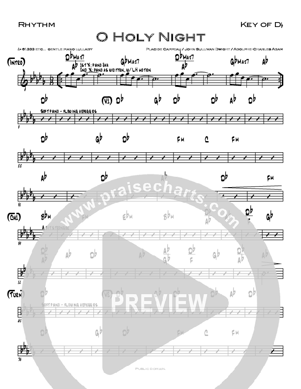 O Holy Night Rhythm Chart (Ryan Stuart / North Point Worship)