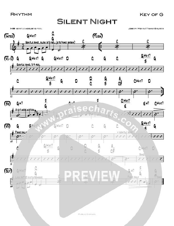 Silent Night Rhythm Chart (Mandy Miller / North Point Worship)