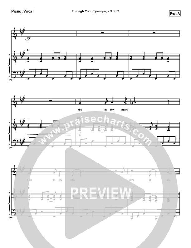 Through Your Eyes Lead & Piano (VCC Live / Relate Church)