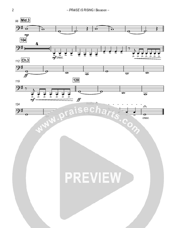 Hosanna (Praise Is Rising) Bassoon (Paul Campbell)