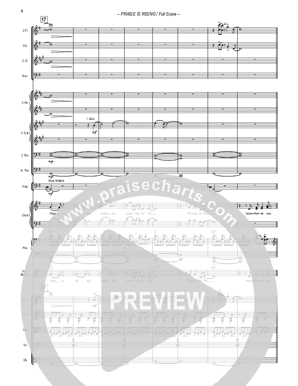 Hosanna (Praise Is Rising) Conductor's Score (Paul Campbell)