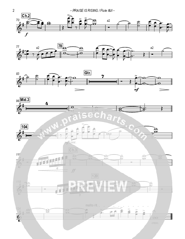 Hosanna (Praise Is Rising) Flute 1/2 (Paul Campbell)