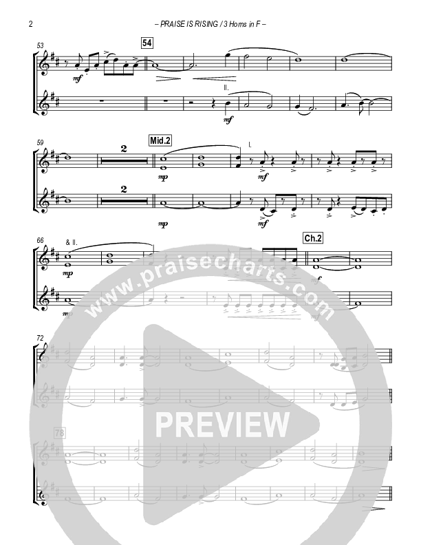 Hosanna (Praise Is Rising) French Horn (Paul Campbell)