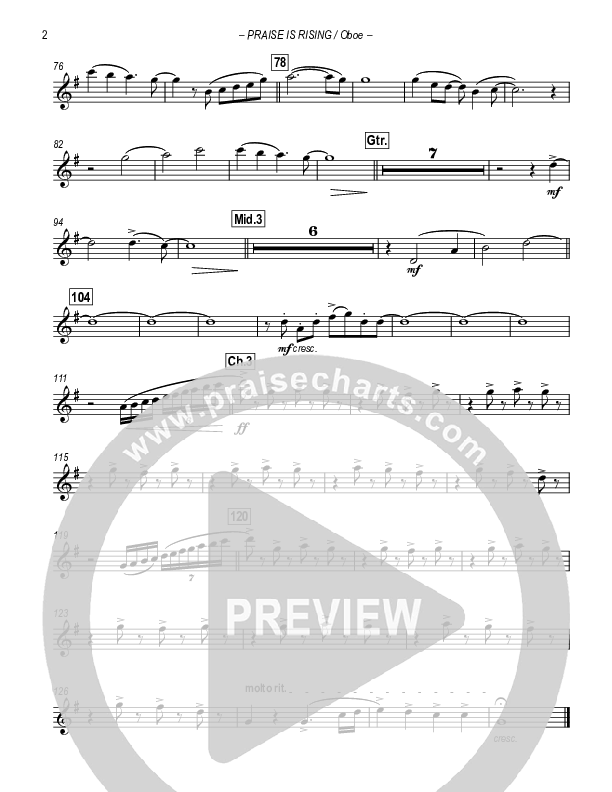 Hosanna (Praise Is Rising) Oboe (Paul Campbell)