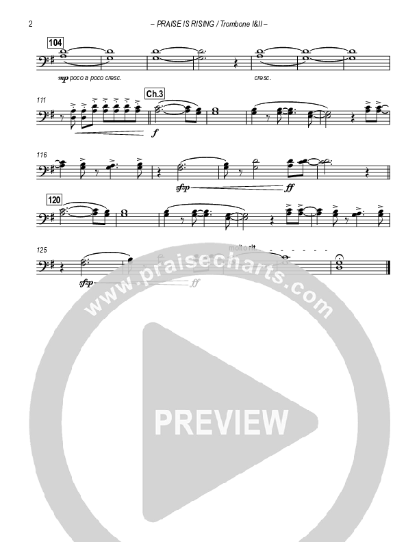 Hosanna (Praise Is Rising) Trombone 1/2 (Paul Campbell)