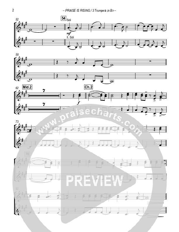 Hosanna (Praise Is Rising) Trumpet 1/2/3 (Paul Campbell)