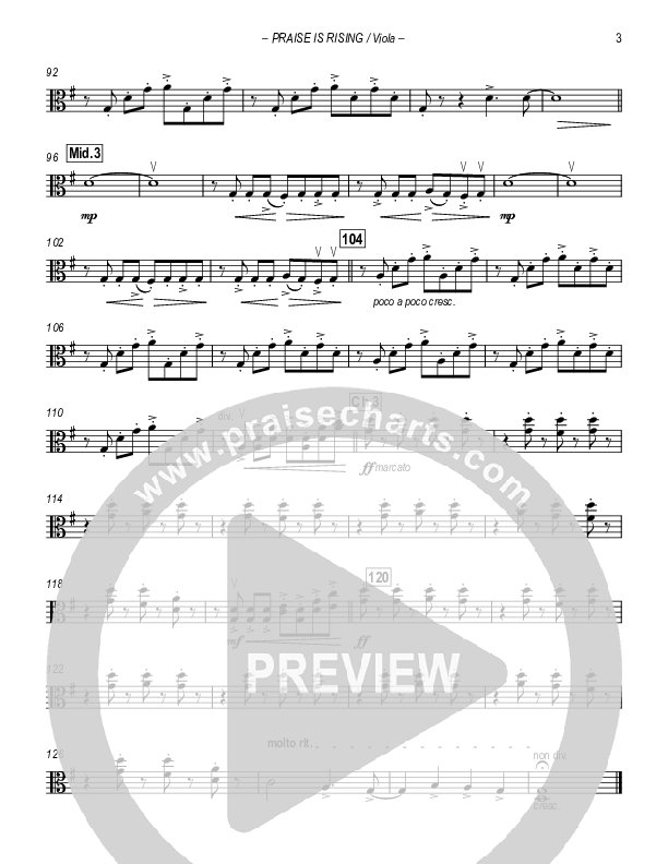 Hosanna (Praise Is Rising) Viola (Paul Campbell)