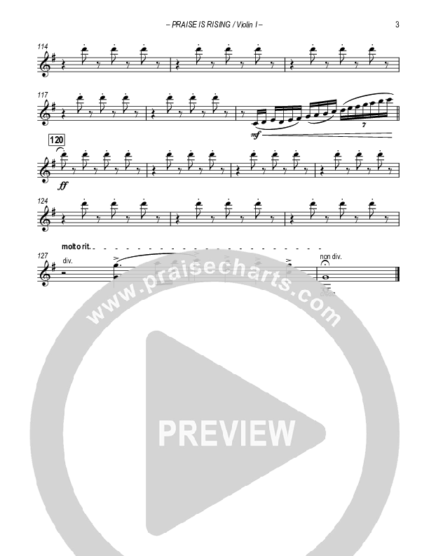 Hosanna (Praise Is Rising) Violin 1 (Paul Campbell)