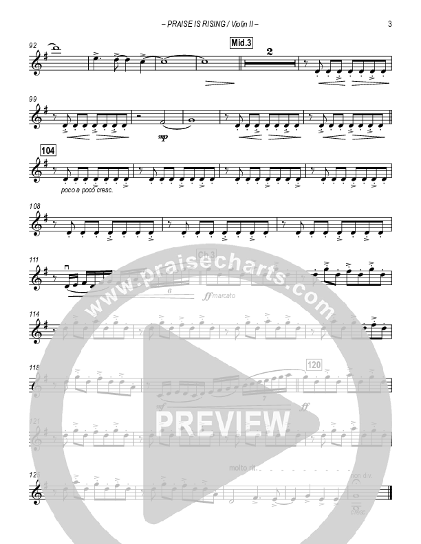 Hosanna (Praise Is Rising) Violin 2 (Paul Campbell)