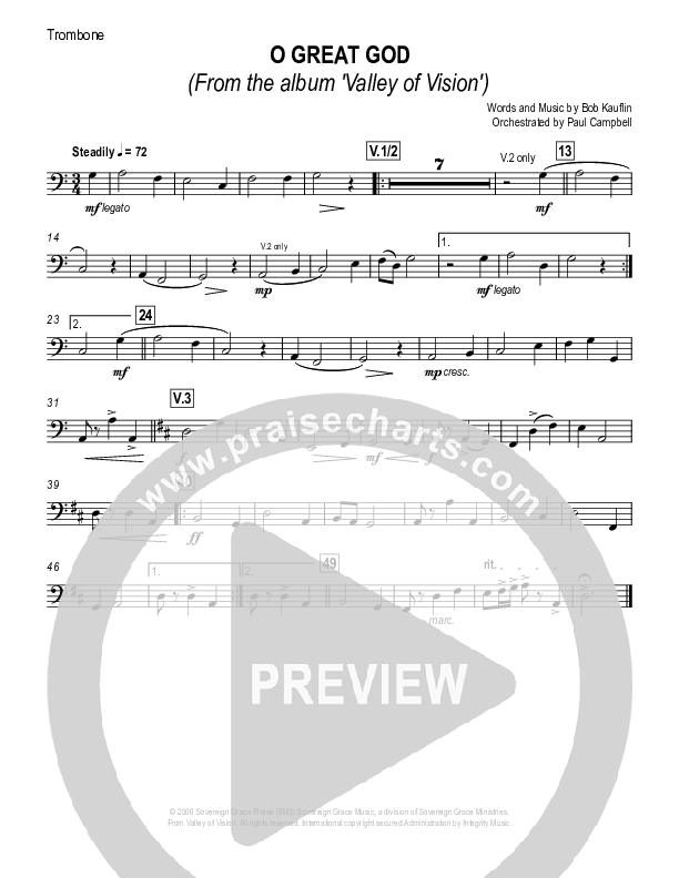 O Great God Trombone (Sovereign Grace)