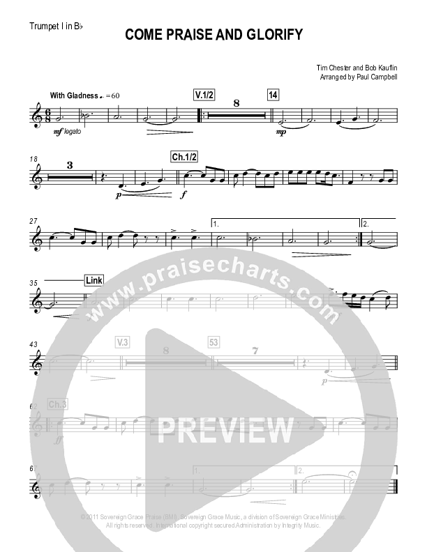 Come Praise And Glorify Trumpet 1 (Sovereign Grace)