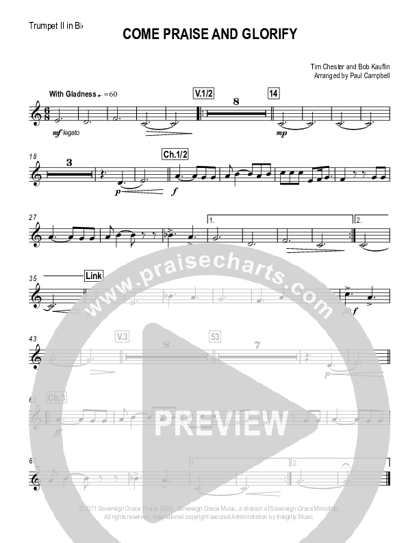 Come Praise And Glorify Trumpet 2 (Sovereign Grace)