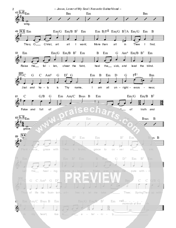 Jesus Lover Of My Soul Acoustic Guitar (Paul Campbell)