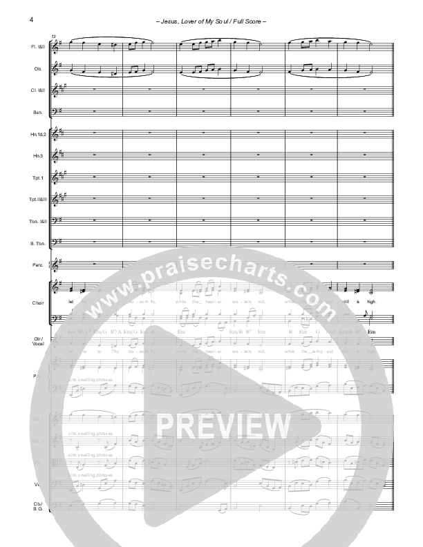 Jesus Lover Of My Soul Conductor's Score (Paul Campbell)