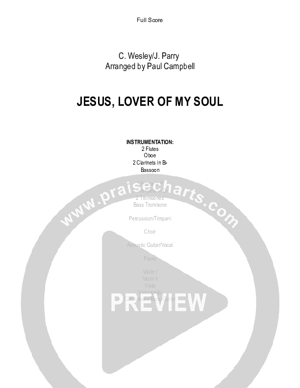 Jesus Lover Of My Soul Orchestration (Paul Campbell)