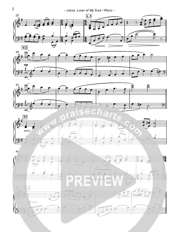 Jesus Lover Of My Soul Piano Sheet (Paul Campbell)