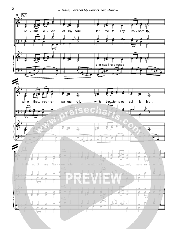 Jesus Lover Of My Soul Piano/Vocal (Paul Campbell)