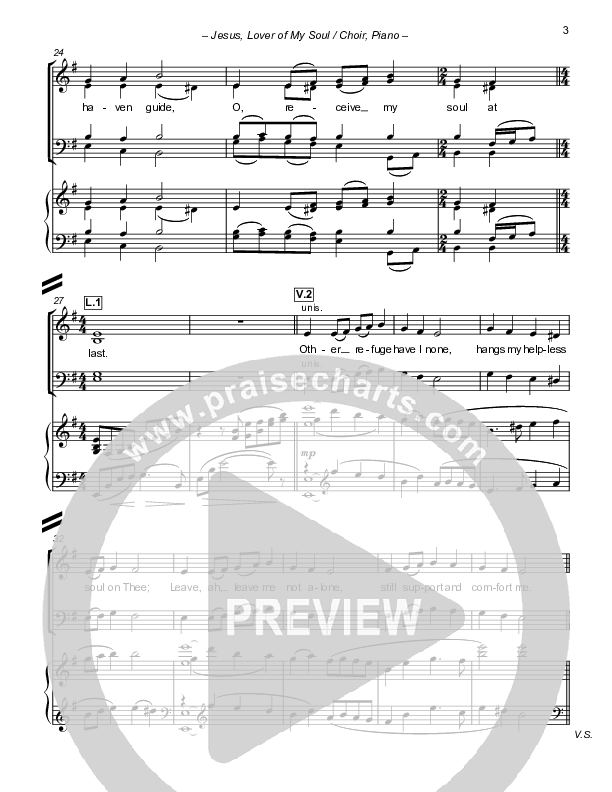 Jesus Lover Of My Soul Piano/Vocal (Paul Campbell)