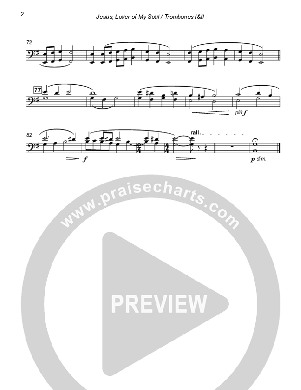 Jesus Lover Of My Soul Trombone 1/2 (Paul Campbell)