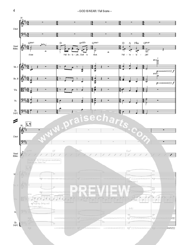 God Is Near Conductor's Score (Rend Collective)