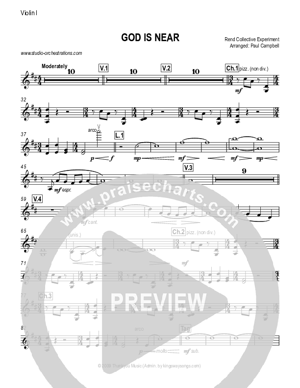 God Is Near Violin 1 (Rend Collective)